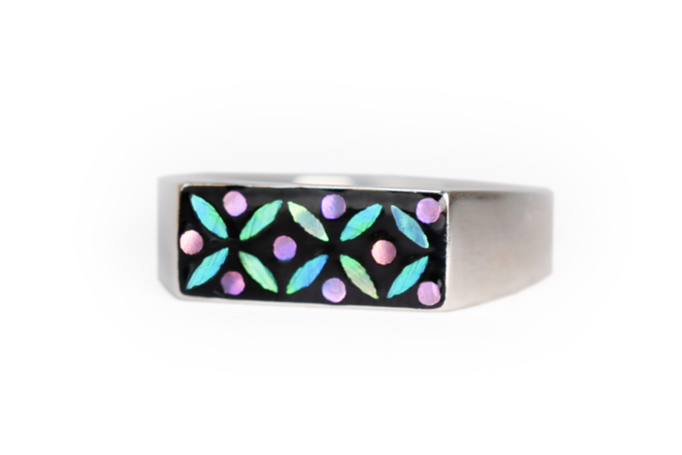 Grn Silver Rings 螺鈿シルバーリング 七宝 GRN - SAGARADEN.com